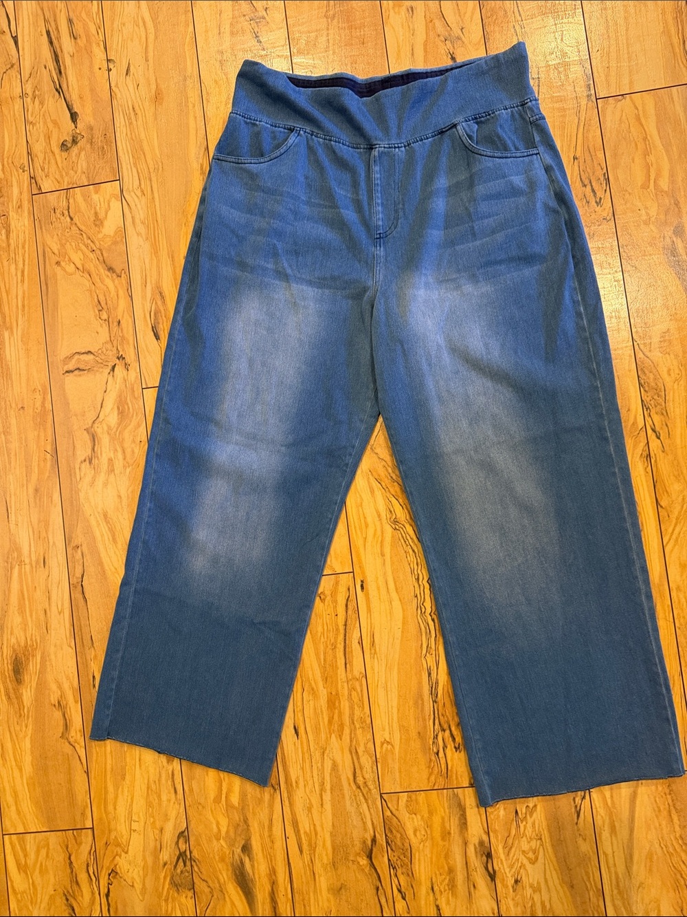 Women’s Blue Wide-Leg Pull-On Jeans a new day sz XL